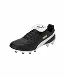 PUMA Unisex King Top Fg/Ag Soccer Shoe, Black White Gold, 44 EU