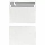 Herlitz Briefumschlag C6, weiß, haftklebend ohne Fenster, 100 Stück mit Innendruck, eingeschweißt in Folienpackung, 100 Stück