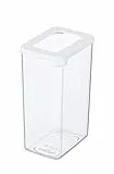Gastromax Trockenfutter Aufbewahrungsbox Frischhaltebox Luftdicht-1,6L-hergestellt in Finnland-Organisieren Sie Ihre Vorratskammer stilvoll und funktional Polypropylen, Transparente/Weiße, 1er-Set