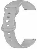 Alienwork Uhrenarmband Silikon-Armband Grau Federsteg mit Schnellverschluss Silikon Leicht Weich Wasserdicht