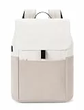 ECOHUB Kontrastfarben Rucksack Damen, 16 Zoll Laptop Rucksack, Tagesrucksäcke mit 8 Fächern & diebstahlsicherer Tasche, Daypack mit Trolley-Schlitz für Schule, Uni, Arbeit & Reise (Sand Khaki)