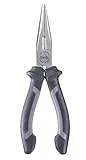 kwb Flachrund-Zange/Flach-Zange 145 mm 382110 nach DIN ISO 5745 gerade Form, Schneidkanten gehärtet, CV-Stahl