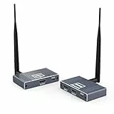 Tihokile HDMI Wireless Extender, HDMI Wireless Transmitter and Receiver Kit, 656Fuß/200M, 1080P 60Hz und 5.8GHz, HDMI Ausgang, Wie Laptop, PC, Proiettori, PS4, Geeignet für Tagungen, Kinos