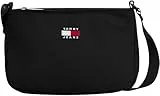 Tommy Jeans Damen Schultertasche Daily mit Reißverschluss, Schwarz (Black), Einheitsgröße