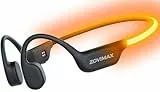 ZOVIMAX 2026 Knochenschall Kopfhörer mit LED-Sicherheitslicht, Open Ear Kopfhörer Bluetooth mit auslaufsicherem Mikrofon, IP7 wasserdicht, 10Std Sportkopfhörer mit Bluetooth 6.0 für Training/Spiele