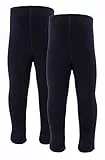 Ewers Baby- und Kinderstrumpfhose für Mädchen und Jungen 2er Pack, Made in Europe, Strumpfhose 98% Baumwolle Uni Basic Doppelpack,Marine,98-104