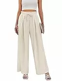 Svanco Weite Stoffhose Damen Sommer High Waist Locker Palazzo Hose Musselin Gerade Leicht Sommerhose mit Gummizug