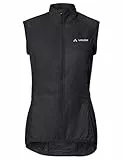VAUDE Matera Air Weste Damen – Leichte Sportweste mit 80% Windschutz, Jacke unter Verwendung von recyceltem Material, 80 g, Atmungsaktiv - black, 46