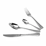 Solex Lena Besteckset 24 teilig für 6 Personen Hammerschlagoptik