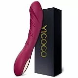 Silikon G-Punkt Vibrator Sexspielzeug Vibratoren für sie Klitoris leise, Realistische Dildo Analvibrator für Sie Frauen und Paare mit 12 Vibrationsmodi (Rotwein)