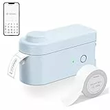 Makeid L1-C Etikettendrucker, Etikettiergerät Selbstklebend Beschriftungsgerät Bluetooth Tragbarer Labeldrucker Mini Label Printer für Zuhause & Büro, Druckgröße 9-16 mm 31mm/s