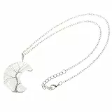 LIFKOME Kristallkette für Damen Modeschmuck mit Naturstein Kette als Kreative Mondhalskette Langlebig und Angenehm zu Tragen Zufällige Farbe