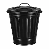 BUGUUYO Kreativer Tischmülleimer Mit Deckel 4.33X3.54X3.54In Kleiner Desktop Abfallbehälter Im Blumentopf Design Für Küche Und Home Office Praktischer Mini Mülleimer Aus Eisen