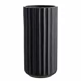 BUTLERS Vase LIV II Porzellan Schwarz Höhe 23cm | Dekovase für Tischdeko, Blumenvase für Regal | Dekoration Fensterbank Deko Wohnzimmer