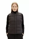 TOM TAILOR Damen Lightwight Steppweste, 14482 - Deep Black, S