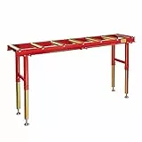 DEMA Rollenbahn 195x45x63 cm RB 205/800 - Rollbahn, Rollenband, Rollband, Rollentisch - Stabil, Langlebig, Mobil - Für Werkstatt, Lager, Transport, Fördertechnik, Handwerk