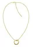 Calvin Klein Gliederhalskette für Damen Kollektion TWISTED RING aus Gelbgold mit einem Charm - 35000307