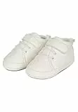 Sterntaler Baby Schuhe uni – Unisex Babyschuhe aus Kunstleder mit Klettverschluss – Knöchelhohe Krabbelschuhe mit rutschfester Sternensohle – Größe 16, Farbe weiß