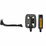 Fischer Unisex Sidestativ für 26-28 Zoll Fahrräder, Schwarz, mit Anti-Rutsch Pedalen und Reflektoren für Alle Fahrradtypen