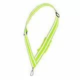 Navaris Reflektorband Reflektorgurt Schärpe - Band für Spaziergänge Laufen - Reflektor mit Tasche und Karabinerhaken für Männer und Frauen - Gelb