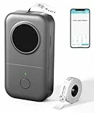 Phomemo D30 Etikettendrucker,Bluetooth Etikettiergerät Mini Beschriftungsgerät Selbstklebend,Tragbarer Thermo Etikettiergeraet Kabelloser Label Printer für zu Hause, im Büro und in der Schule - Grau
