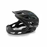 XLC All Mountain Full Face Helm BH-F05 - Ultimativer Schutz für Trails und Downhill, Schwarz, 52-56 cm
