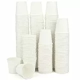 Espressobecher Espresso Pappbecher - 400 Stück Kaffeebecher Pappbecher Klein - 60ml 2oz Weiß Probierbecher Trinkbecher Partybecher - Mini Papierbecher - Kaltgetränkebecher - für Kaffee Wasser Getränk