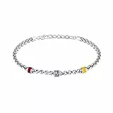 Clondo Armband für Herren und Damen, AS Rom, aus Stahl, offizielle Kollektion, elegantes und sportliches Accessoire mit Logo, Geschenkidee für Fans – verschiedene Modelle erhältlich, Taglia Unica