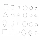 Aumotop Ausstecher-Set, 24 Stück, Ausstechformen aus Edelstahl, Geometrische Formen, Schneiden S für Selbstgemachtes Backen von Lebensmitteln