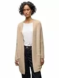 Street One Damen 2515401 Langer Federgarn Cardigan, Sanded beige, 36