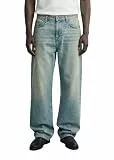 Vince Baggy Fit Jeans Patina Blue Jeans Herren 5 Pocket Style Mit Knopf- und Reißverschluss 100% Baumwolle, Farbe:Patina Blue, Hosengröße:W28 L32