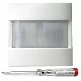 ag-electronics Spannungsprüfer 120-250V® + GIRA Bewegungsmelder 537303 System 55 reinweiß
