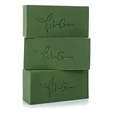 LaGreen Blumensteckschaum 3er Pack - Steckmasse Steckschwamm für Frischblumen, Trockenblumen, Blumengesteck und Adventskranz - 20 x 10 x 7 cm (Grün)
