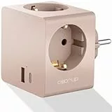 COLOR UP Steckdosenwürfel ohne Kabel, 5in1 Steckdosenadapter für DE/NL/ES/SE/FR, Mehrfachsteckdose für USB A/C + 3X C E/F, Mehrfachstecker für Steckdose mit Überspannungsschutz & Kindersicherung