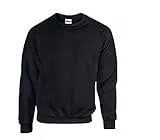 Gildan Herren Fleece Crewneck Sweatshirt Style G18000 Hemd, Blickdicht,1x Schwarz & 1x HL Kauf Notizblock, L