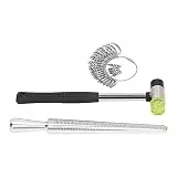 YUYTE Ring Werkzeug Ringe Sizer Messwerkzeug Mandrel Gauge Schmuck Hammer Measurement Maker Kit Sizing Stick für Genaue Größenbestimmung und Schmuckherstellung