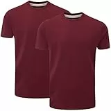 Charles Wilson 2er Packung T-Shirts mit Rundhalsausschnitt (XL, Port (0824))