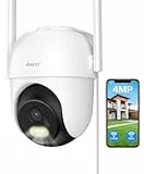 ARENTI 2,5K/4MP Kamera Überwachung Aussen, 2,4/5GHz WLAN Überwachungskamera Aussen, 355°PTZ IP Kamera Aussen mit APP, Farbnachtsicht, Ton-/Lichtalarm, Automatische Verfolgung, 2-Wege-Audio mit Alexa