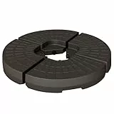 Outsunny Sonnenschirmständer 4-teilig, Schirmgewicht, Schirmständer, Bodenkreuz befüllbar mit Sand/Wasser bis 25/17 kg, Gewichte Sonnenschirmfuß HDPE Kaffee