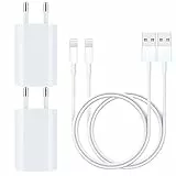 GEJIN USB Ladegerät, Ladekabel 1M/1M für iPhone Kabel USB Netzteil Datenkabel Ladeadapter für iPhone 12pro 12 11 Pro/XS Max/XR/X/8/8 Plus/7