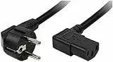 Logilink CP103 Power Cord, Schuko-C13, schwarz, 2,00m, 90° angeled
