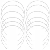 FRCOLOR 12pcs Kunststoff Haarreif Haarband ohne Zähne DIY Haarschmuck für Männer und Damen (weiß)