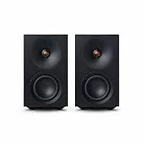 Cambridge Audio L/R S - 100W Kompakte Aktive Stereo Lautsprecher mit aptX HD Bluetooth, USB Audio, Aux & Optisch, Subwoofer Ausgang, Fernbedienung, Raumabstimmung, DynamEQ – Schwarz