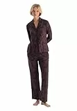 Women's Damson Combed Modal Shirt Trousers Pajama Set, L