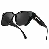LVIOE Überzieh Sonnenbrille für Damen Polarisiert Mode Über Gläser UV400 Schutz Ideal für Den Täglichen Gebrauch
