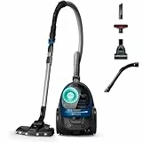 Philips 5000 Series Beutelloser Staubsauger - 900 W, PowerCyclone 7 Technologie, Allergy H13-Filter, mit TriActive+ LED-Düse, Schwarz (FC9557/09)