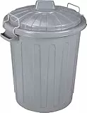 Curver 04128-Y25-41 Abfalltonne Oscar, Plastik, grau, 40 x 35 x 45 cm