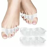 SUNFATT Zehenspreizer,4 Stück-Toe Spacer,wiederholbare waschbare Gel-hallux valgus korrektur,Zehentrenner zum Entspannen der Zehen,um Ballenzehen,Hammerzehen,Hallux Valgus zu lindern