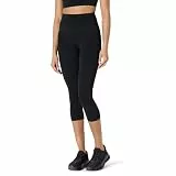 Amazon Essentials Damen Active FormFlex Buttery Soft Capri-Leggings für Yoga und Workouts mit Taschen, hoher Taille, Schrittlänge von 48 cm, Schwarz, L