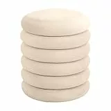 SVITA Blossom XS Hocker mit Stauraum Sitzhocker Ottomane Aufbewahrungsbox Polstersitz Fußhocker Samt Beige